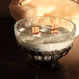 Coupe verre craquelé bougie à la cire de soja
