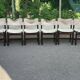 6 Scandinavian design safari dining chairs from the 1960s.