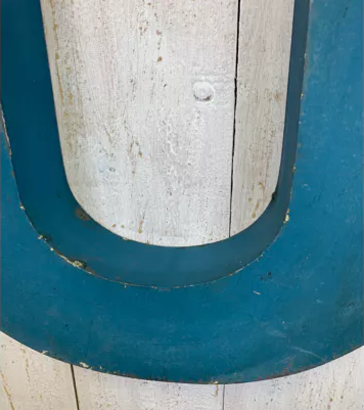 Letter U vintage sign