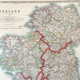 Carte ancienne L’Irlande de Keith Johnston - XIXe