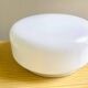 Minimalist white opaline glass pill flush mount ceiling or wall lamp