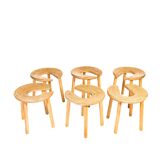 6 tabourets par Antti Nurmesniemi pour le Palace Hotel, 1952