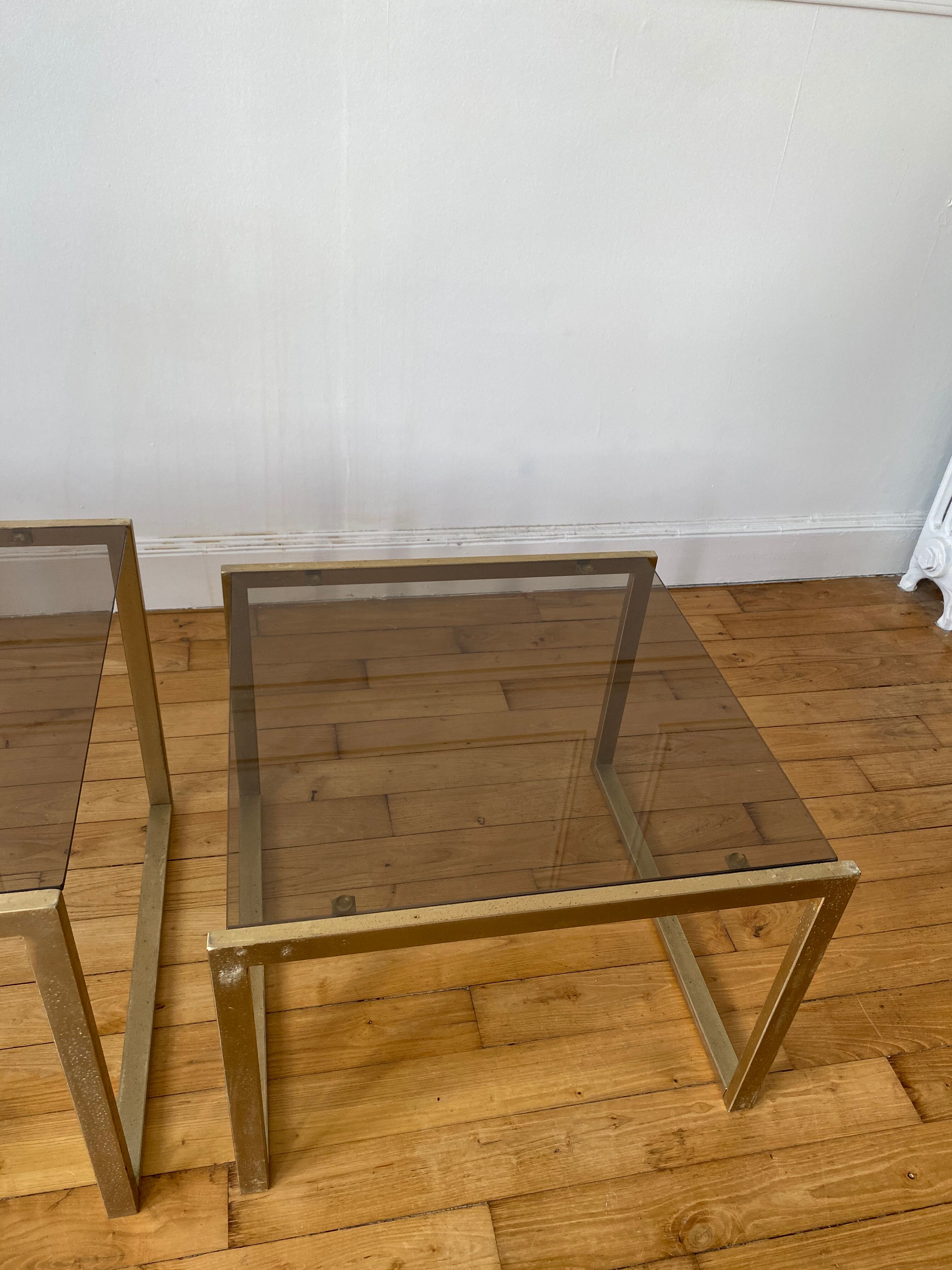 Vintage golden gigognes tables