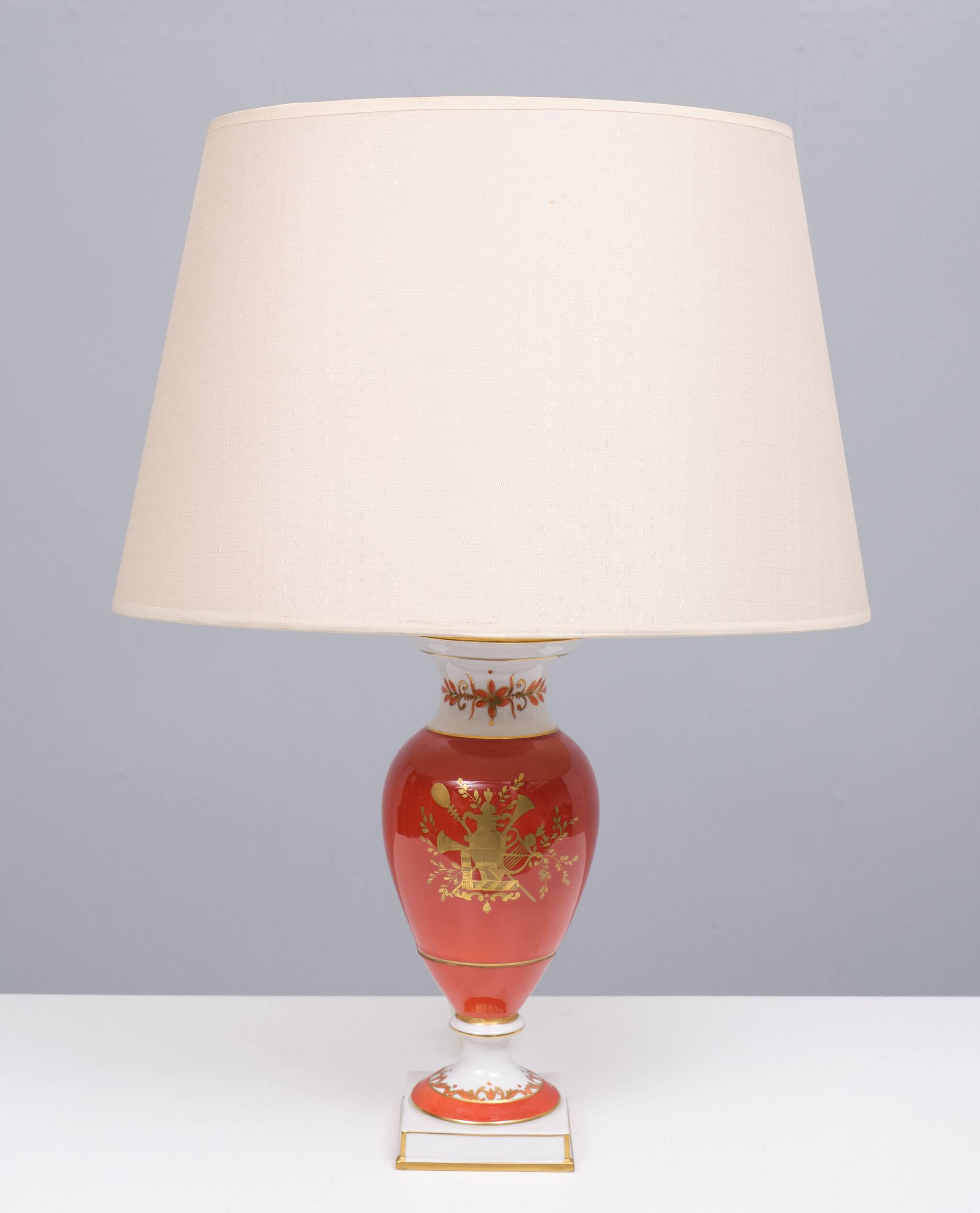 Dresden Porcelain table lamp 1910 Germany