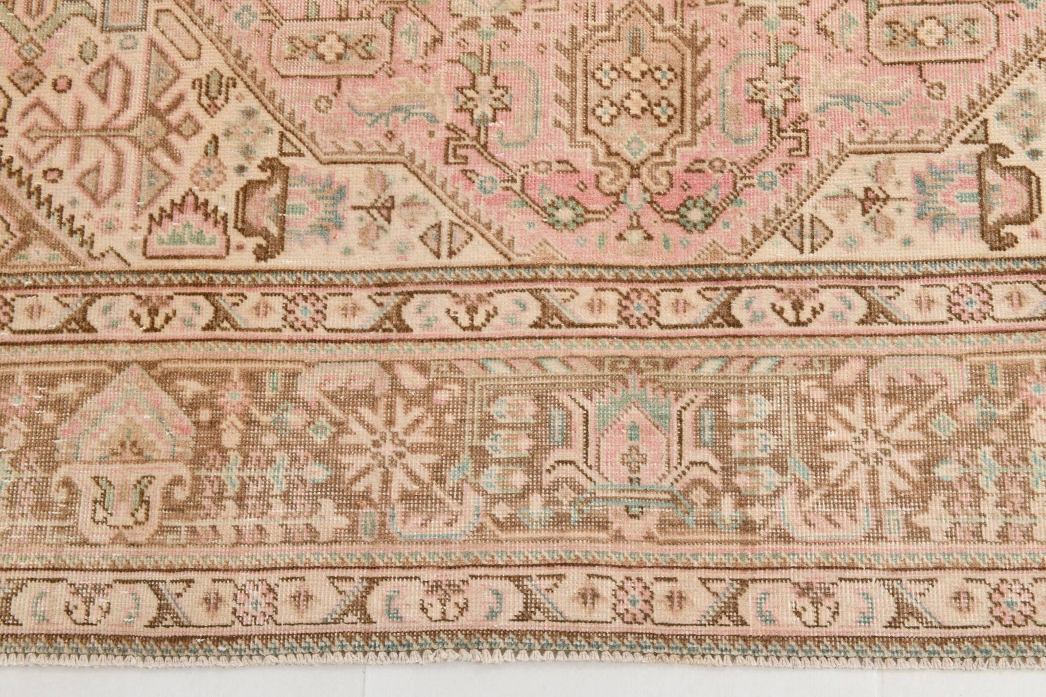 6x9 dusty pink wool persian rug 287x192cm