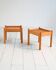Paire de tables d'appoint en pin massif, Scandinavie années 1970