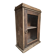Armoire murale française ancienne, placard suspendu en pin et chêne, porte vitrée, vers 1850–1900