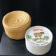 Cheese plates naive designs vintage porcelain