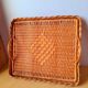 Woven rattan tray 60s