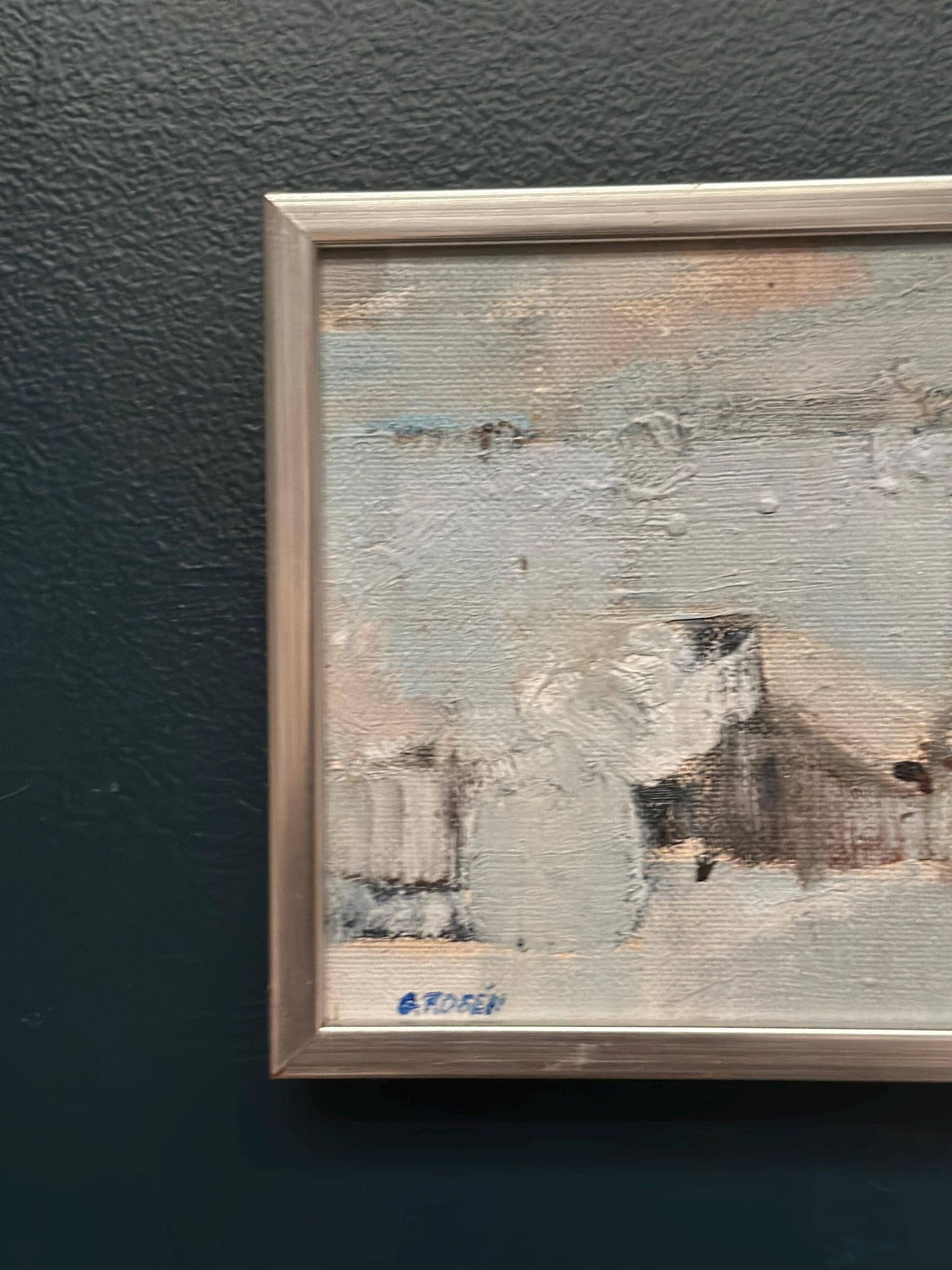 Original Swedish Oil on Board – “Abstract Seascape” by G. Rosén