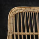 Vintage high back rattan armchair