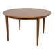 Mid-century round teak extendable dining table from Skovmand & Andersen, Denmark, 1960s
