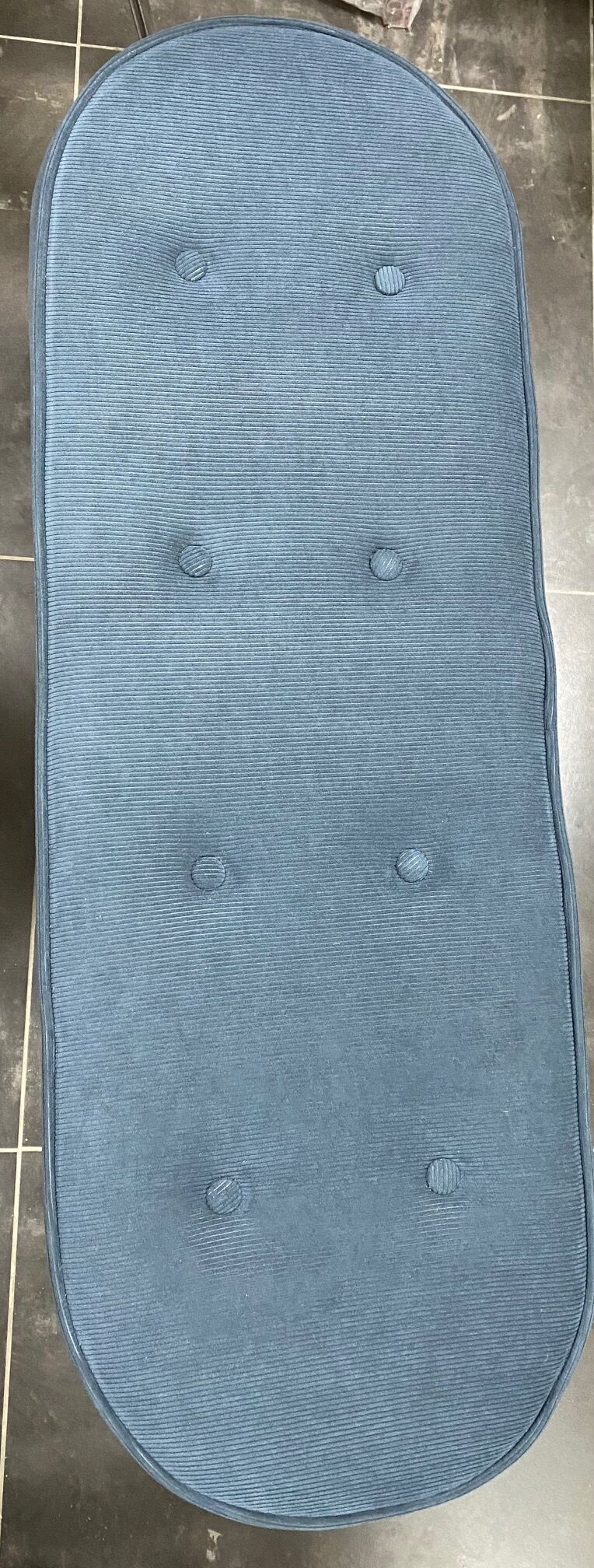 Corduroy upholstery bench