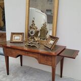 Louis XVI style flat desk in 19th century mahogany