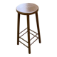 Vintage high bar stool in solid wood 72cm