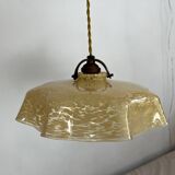 Clichy yellow opaline pendant light