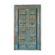 Wooden door with blue patina