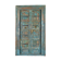 Wooden door with blue patina