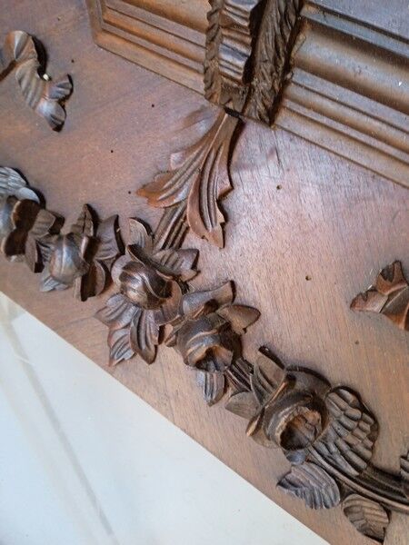 Pediment carved wood paneling Louis XVI style ep XIXth