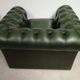 Armchair chesterfield English green leather