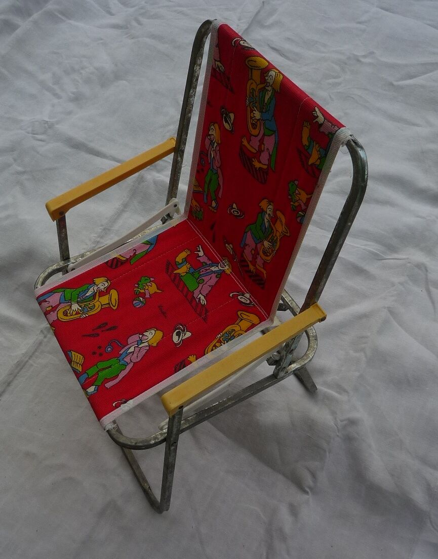 Folding child camping armhair, vintage 70s