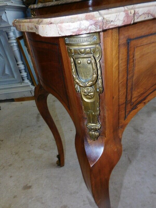 Gueridon middle table console marble tray of the 19th century