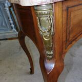 Gueridon middle table console marble tray of the 19th century