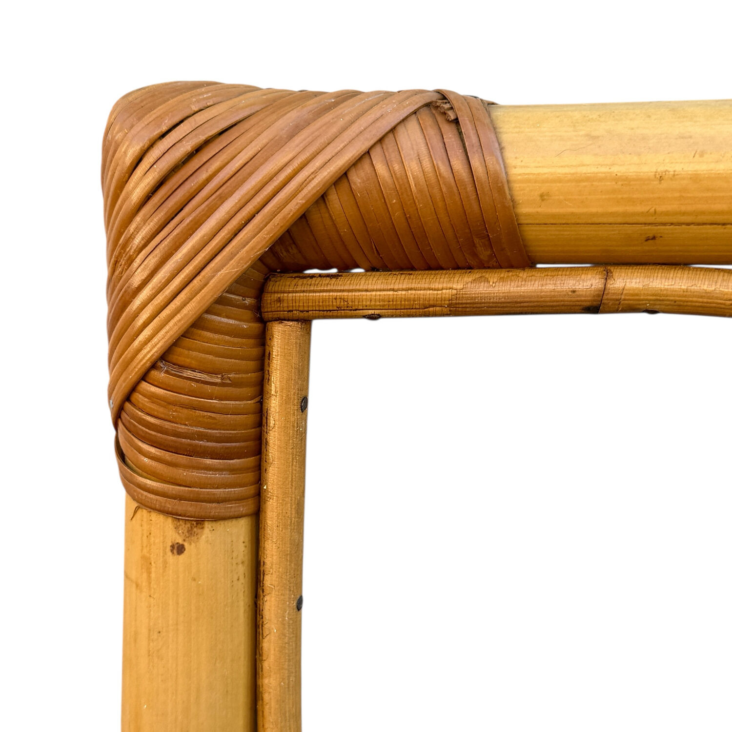 1970s rattan mirror France