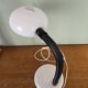 VINTAGE DESK LAMP IN WHITE METAL AND FLEXIBLE ARM - 70S DESIGN