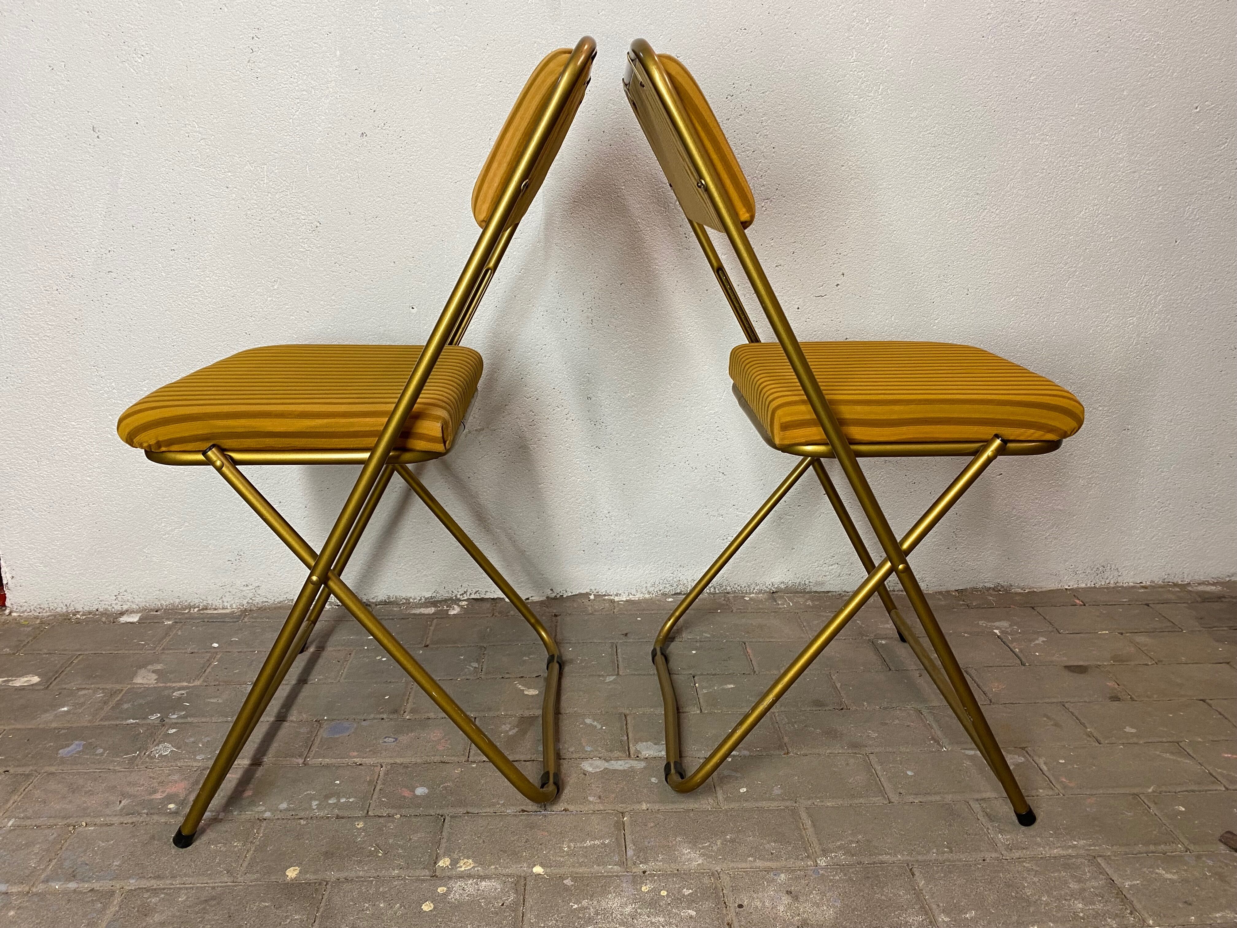 Paire de chaises pliantes Lafuma vintage années 1970 Selency