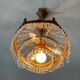 Lustre cascade en bronze et pampilles de cristal