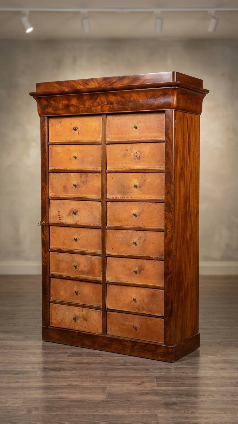 Buffet bas ancien en bois massif XVIII