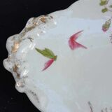 ravier - porcelain dish floral decoration and butterfly