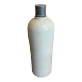 Vintage grey glazed stoneware bottle paul langeron with metal stopper