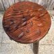 Rustic Tripod Stool in Solid Wood, Brutalist Style, Early 20th Century
