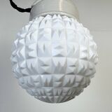 Vintage White Porcelain Pendant Light, 1970s