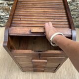 Office furniture, wooden sliding curtain filing cabinet
