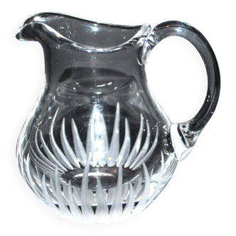 Small vintage cut crystal pitcher pitcher 8 cm - cream milk jug