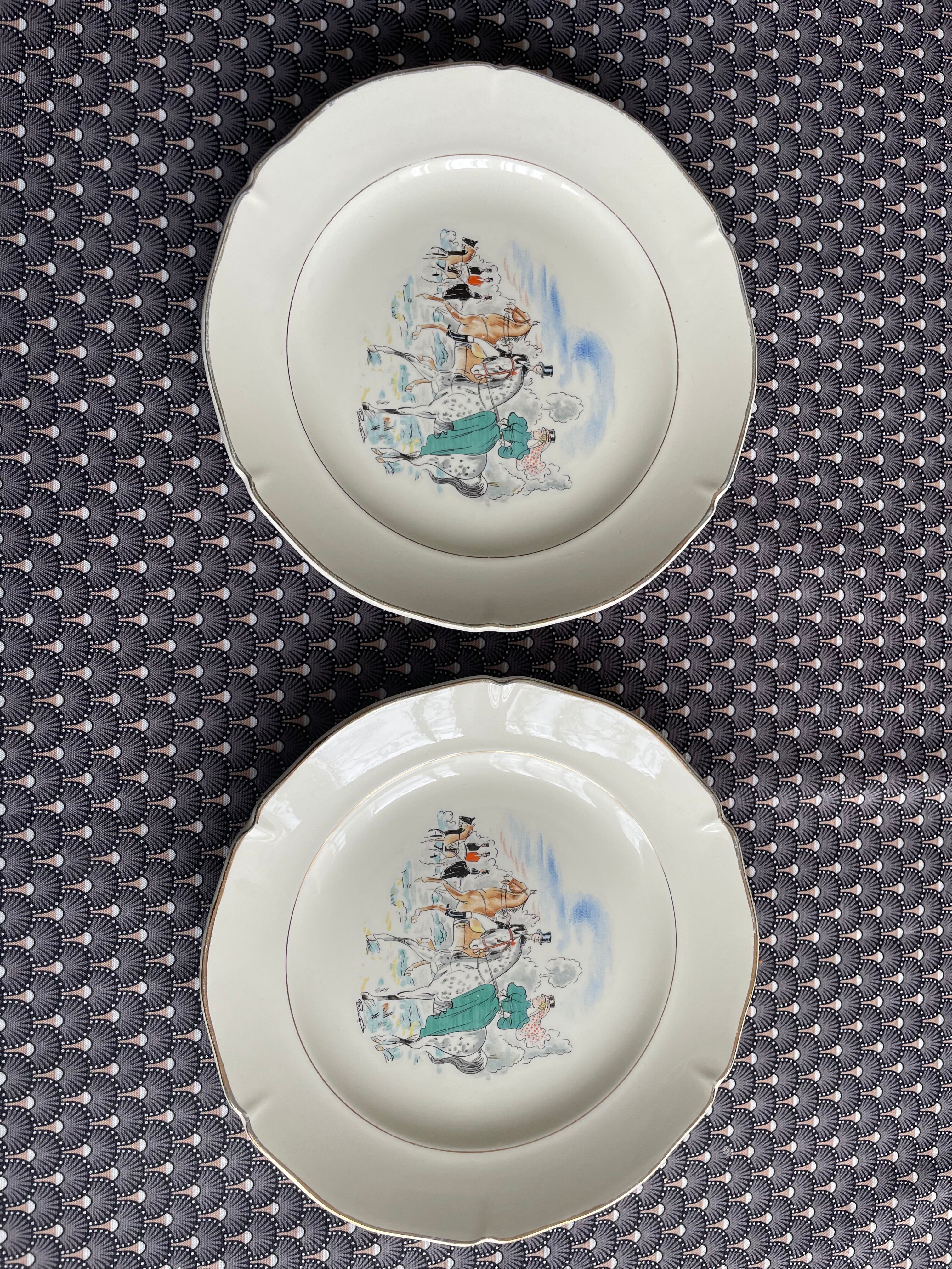 Assiettes à dessert Belle Époque