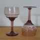 Lot 8 tinted blown glass wine glasses