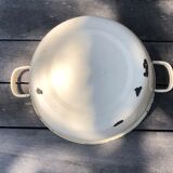 Large old enamelled basin