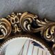 Vintage convex witch mirror – carved gilded wood – 1960s