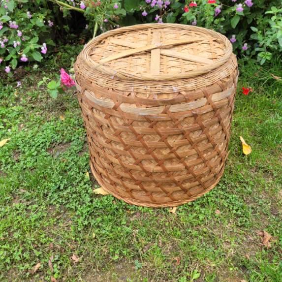 large vintage wicker basket from the 70s.