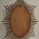 Miroir ovale rotin bambou années 60 44x60cm