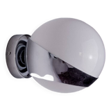 SPACE-AGE WALL LIGHT BY MARCA SL, WHITE OPALINE, SPAIN,