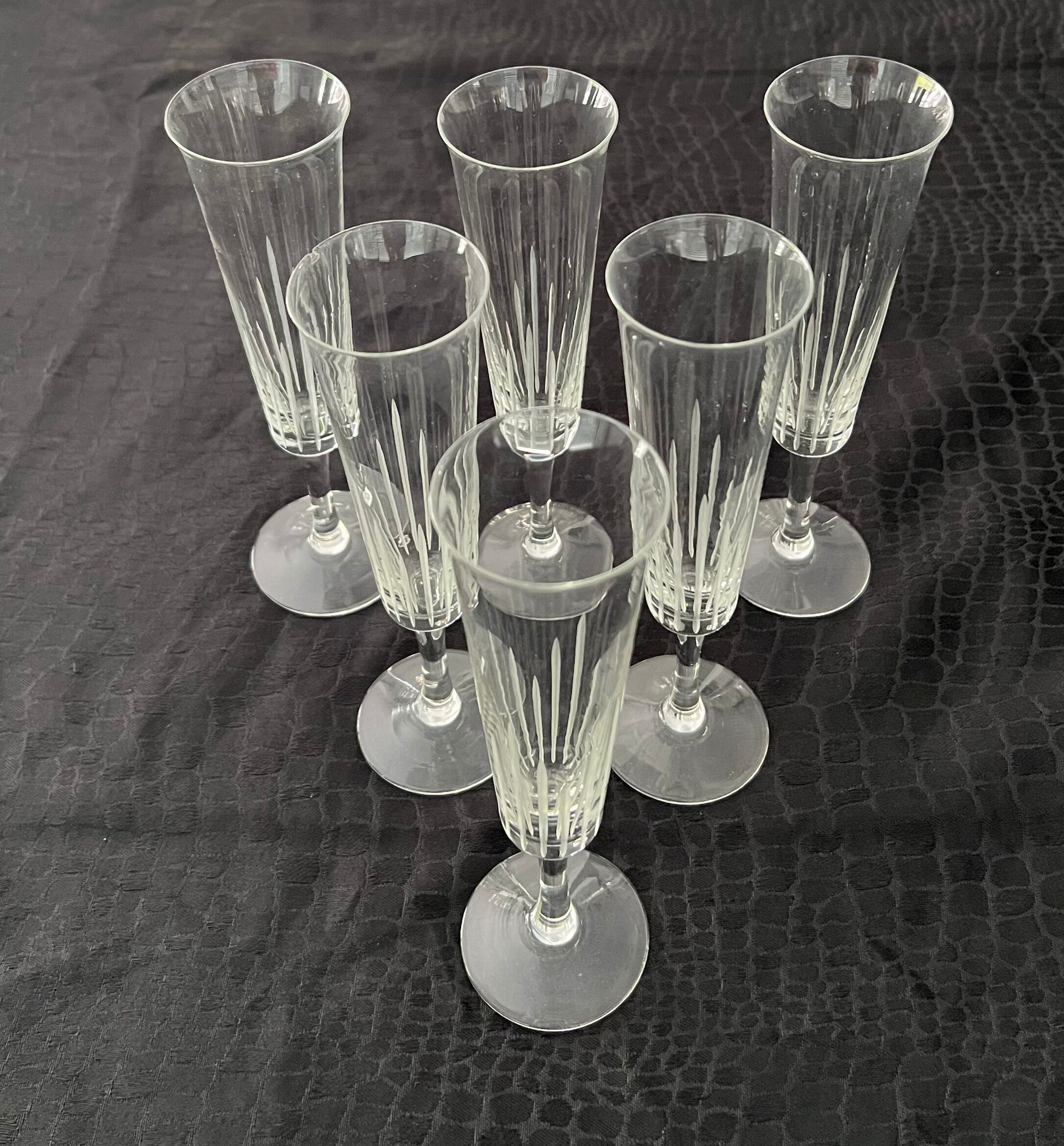 Set of 30 vintage art deco style wine glasses and carafe
