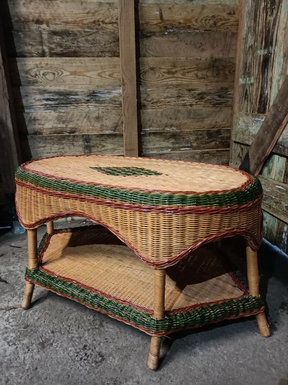 Rattan coffee table