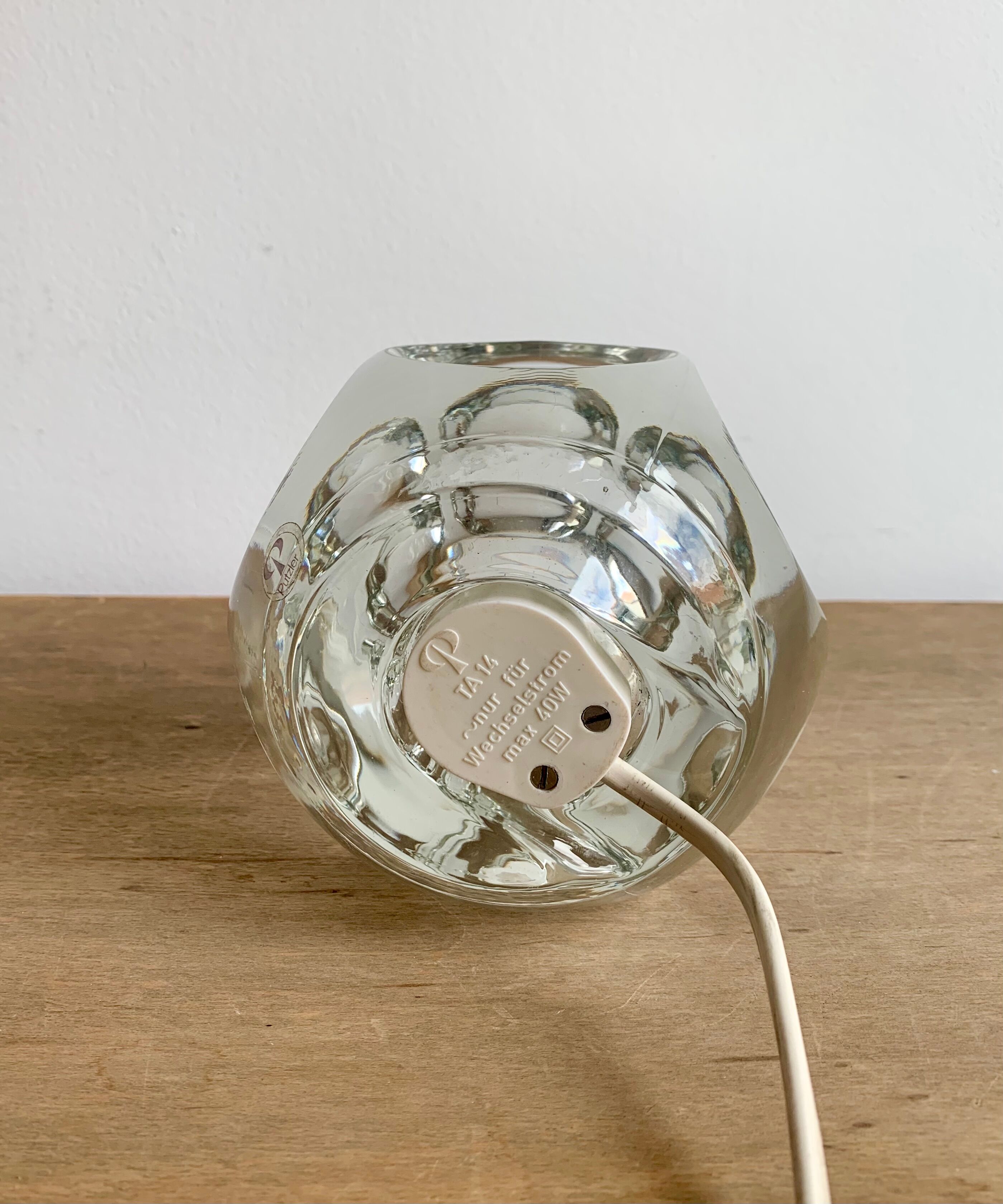 Ice cube table lamp by Peill & Putzler, 1970s