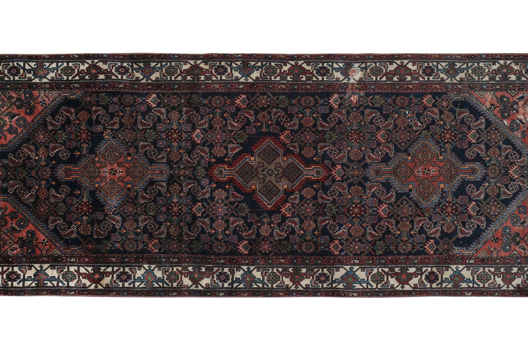 Vintage Turkish hallway rug 121x317 cm