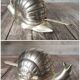 Metal snail butter dish